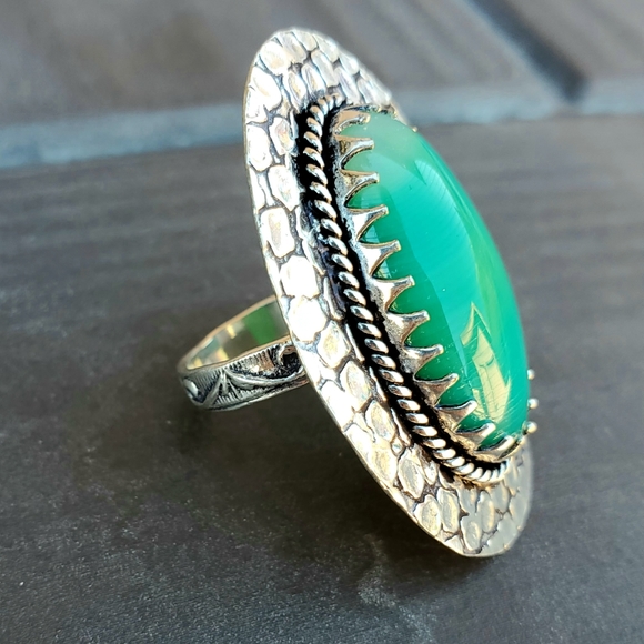 New Huge Botswana Agate 925 Silver Statement Ring. - Picture 11 of 13